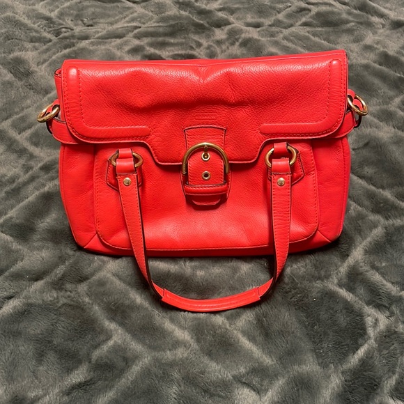 Coach Handbags - Genuine Leather Coral Coach Bag